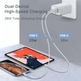 thumbnail image 6 of USB C Wall Charger 20W 2-Port Charger Block,PD with QC 3.0 Fast USB Charger Plug for iPhone 11 12 Mini Pro Max iPad,Charging Block with Samsung Google Pixel and More, 6 of 10