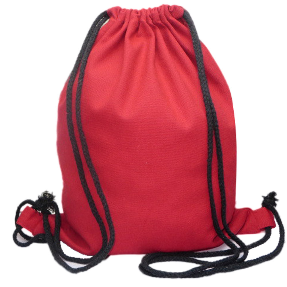 Unisex Backpacks Solid Bags Drawstring Backpack BK