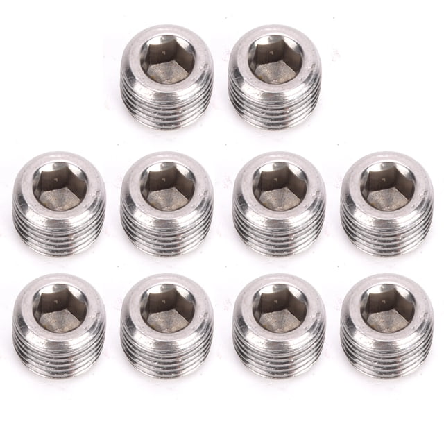 Tête de Bouchon Hexagonal en Acier Inoxydable 304 Filetage Mâle Raccord de Tuyau BSPP pour Plomberie