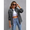 thumbnail image 1 of SHAR Solid color mid-length jacket, ripped denim jacket with long sleeves, 1 of 5