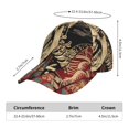 thumbnail image 2 of Salouo Gothic Eastern Floral Skull Print Unisex Sports Hat, Adjustable Golf Dad Hat Outdoor Cap Mountain Dad Hat Adjustable Fit Baseball Cap for Men and Women, 2 of 6