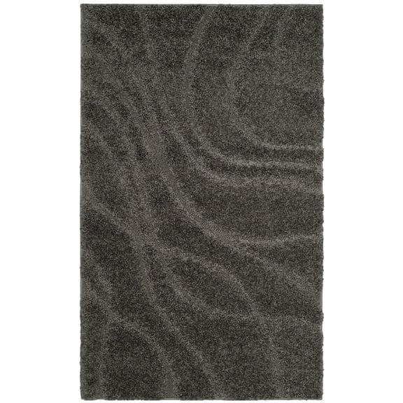 SAFAVIEH Florida Tamzen Abstract Shag Area Rug, Grey, 2' x 3'