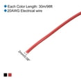 thumbnail image 2 of 20 Gauge Hookup Wire 30m/98ft 20AWG Flexible Electrical Wire Spool UL1007 Black Red, 2mm Dia, 2 of 6
