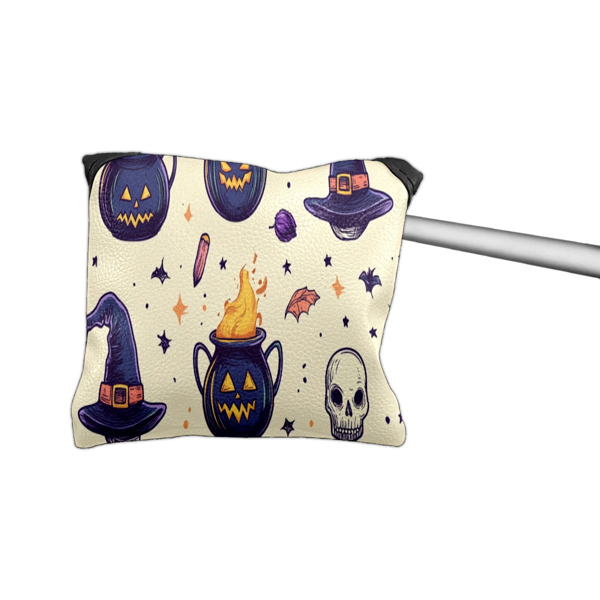 Golf Mallet Putter Cover Premium Leather Golf Putter Head Cover with Magnetic Closure Golf Cover for Men and Women Purple Magic Hat
