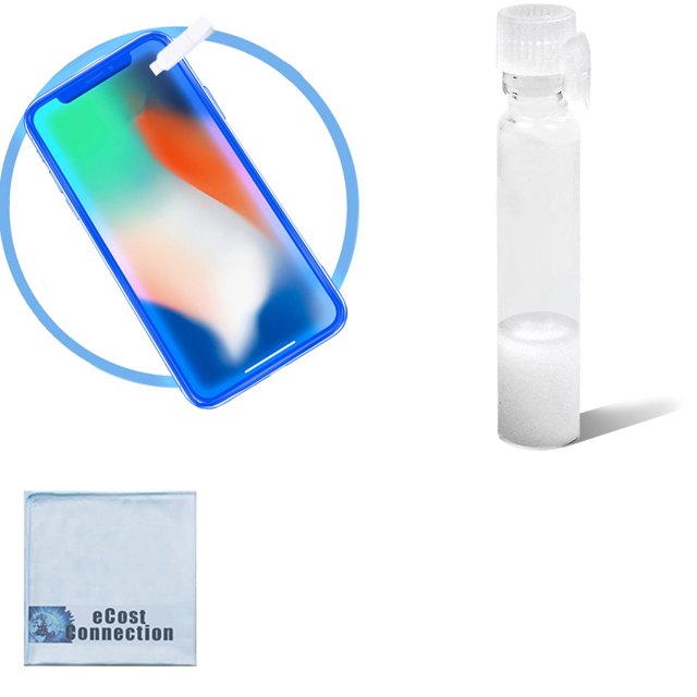 Universal Invisible Liquid Glass Screen Protector for All iPhone, Samsung, tablets and any other Device with glass + eCostconnection Microfiber Cloth