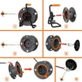 thumbnail image 2 of Hongyi Heavy Duty Cord Reel Empty, Portable Cord Reel Store with 4-Outlets, 9A Circuit Breaker， 125V/1125W,Orange, 2 of 4