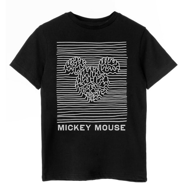 Disney Adult Unknown Pleasures Mickey Mouse Cotton T-Shirt