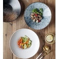 thumbnail image 6 of Qeeadeea Salad Bowls Large Serving Ceramic, 1000ml Stackable Pasta Bowl Colorful, Pasta Salad Plate For Dinner, Deep Soup Plate-yellow-25cm×25cm×6.5cm, 6 of 7