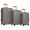 Silver, variant on Dejuno Legion New Generation 3-pc Hardside Spinner TSA Combination Lock Luggage Set - Navy