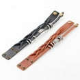 thumbnail image 6 of opvise Men Vintage Braided Faux Leather Stainless Steel Cuff Bangle Bracelet Wristband, 6 of 8