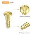 thumbnail image 4 of Uxcell Wood Screws M3 x 12mm Slotted Round Head Brass Self-Tapping Screw WoodWorking Screw 60 Pack, 4 of 6