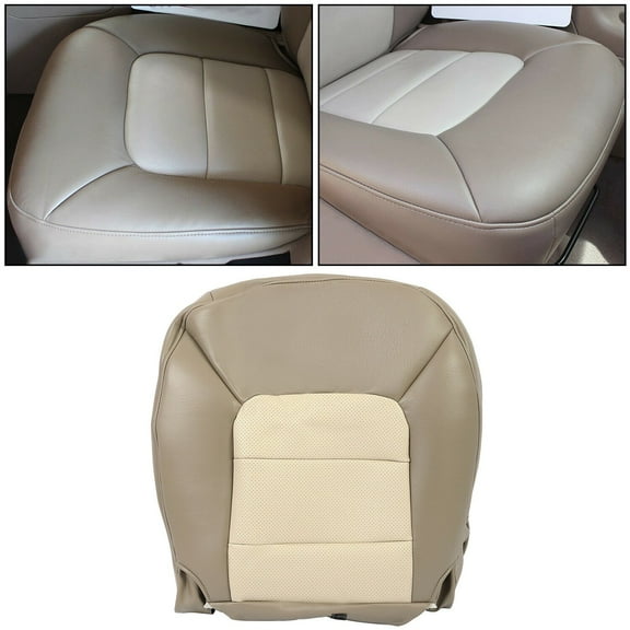 Kojem Driver Bottom Side Leather Seat Cover for 2003-2006 Ford Expedition Tan & Beige