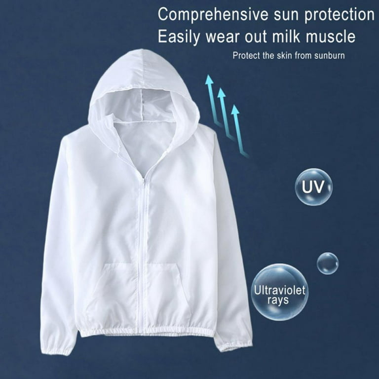 Outdoor Summer Uv Protection Breathable Long-Sleeved Thin Sunscreen Hoodie  Ice Silk Sunscreen Clothing Jacket For Men And Women 