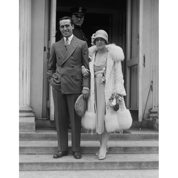 Comic Actor Harold Lloyd With His Wife History (18 x 24)