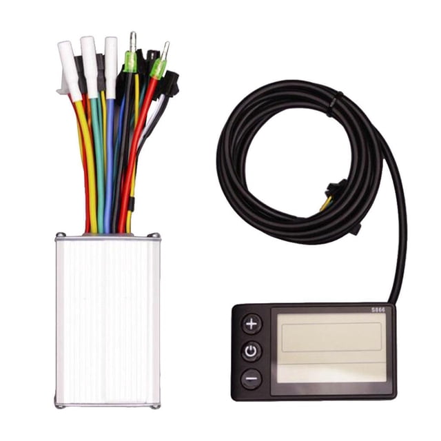 Controlador sin escobillas Baoblaze para bicicleta eléctrica 24-48V 350W con pantalla LCD