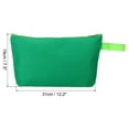 thumbnail image 2 of Uxcell 12.2 x 7.5" Canvas Makeup Bags with Strap, 10 Pack Pencil Cosmetic Zipper Bag Case Toiletry Pouch, Green, 2 of 6