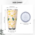 thumbnail image 4 of Fotbe Banana With Leaves Pattern 20 oz Tumbler Stainless Steel Vacuum Insulated Coffee Ice Cup Double Wall Travel Flask Leak-proof Coffee Cup-Without Straw, 4 of 8