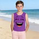 thumbnail image 4 of Niños Pequeños Camisola sin Mangas Gradiente Suave Impresión Moda Lindo Fondo para Niños 3-15 Años, 4 of 8