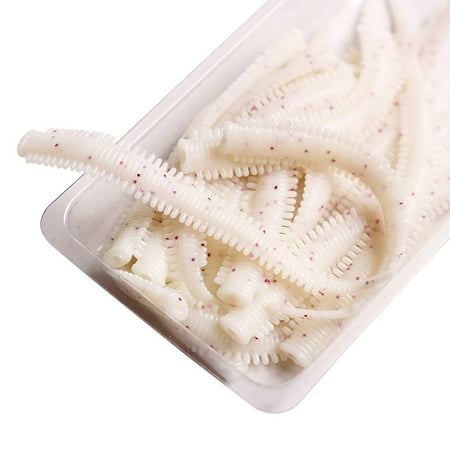 Rooha Premium Soft Plastic Fishing Bait 10-Pack Lifelike Sand Silkworm Lures 8Cm Tpr Shrimp-Infused Red Worm Fishing Accessories