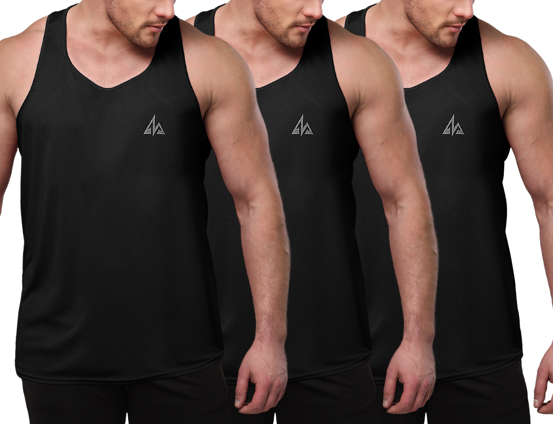 Crelity 3 Packs Dri Fit Shirts Men Tank 