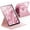 Pink, variant on 360° Rotating Glitter Case Clear Back & Pencil Holder for iPad 11"/10.9"