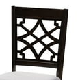 thumbnail image 5 of Baxton Studio Mael Modern and Contemporary Grey Fabric Upholstered Espresso Brown Finished 5-Piece Wood Dining Set, 5 of 7