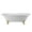 White-Golden, variant on Halifax 70 Inch Acrylic Double Ended Clawfoot Tub - Rim Faucet Drillings - Imperial Ball & Claw Feet