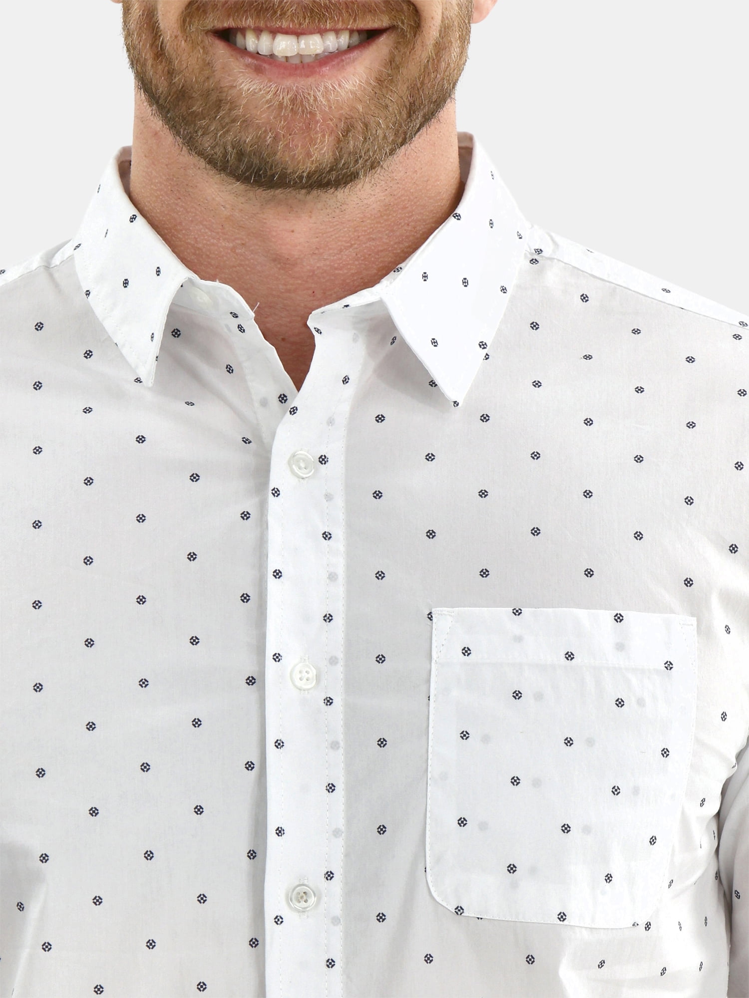 George Men's and Big Men's Performance Button Up Shirt with Long Sleeves, Sizes S-3XL