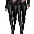 thumbnail image 1 of Set de 2 Leggins Moda Elegante Casual Mujer Mallones Vinipiel, 1 of 5