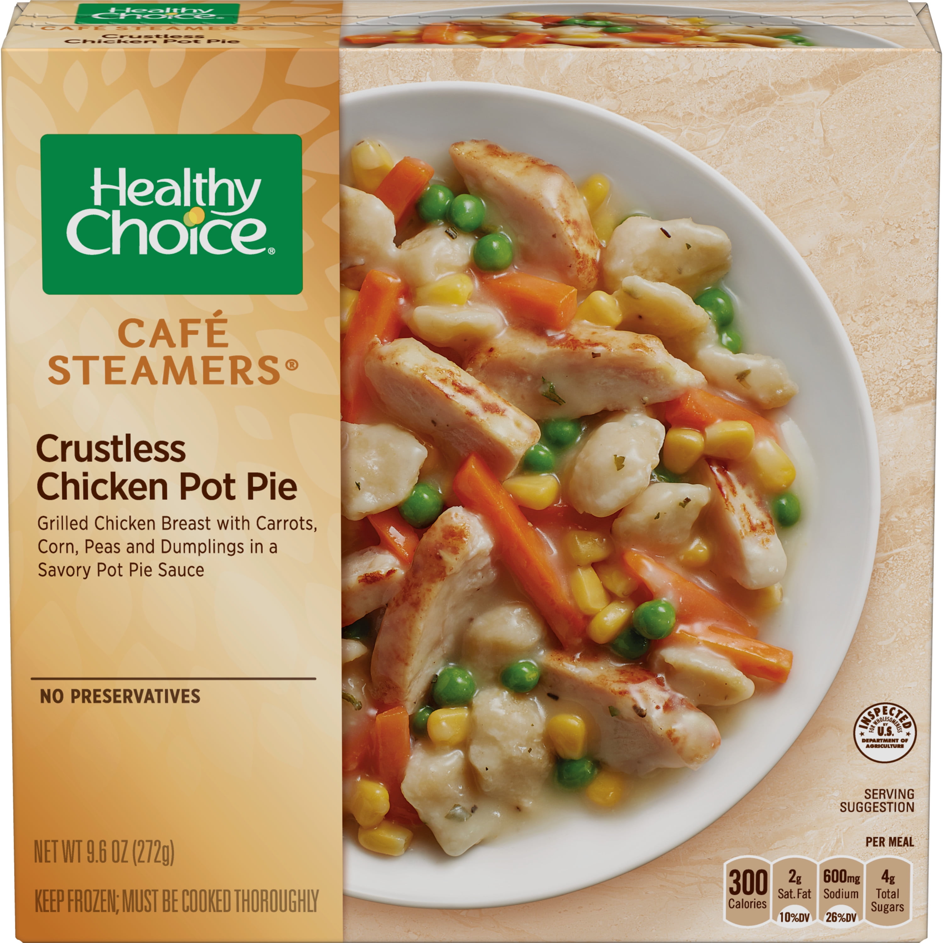 Healthy Choice Cafe Steamers Crustless Chicken Pot Pie Frozen Meal 9 6 Oz Walmart Inventory Checker Brickseek