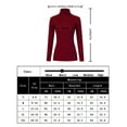 thumbnail image 7 of HA-EMORE Women's High Neck Long Sleeve Elastic Knitted Slim Fit Pullover Sweater Top Purple XL, 7 of 7