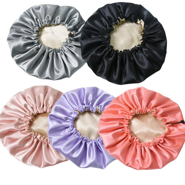 Satin Bonnet Sleep Bonnet Cap - Extra Large Double Layer Reversible Adjustable Satin Cap for Sleeping Hair Silk Bonnet