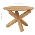 thumbnail image 4 of vidaXL Table à Manger de Jardin Ø110x75 cm en Bois de Teck Massif, 4 of 4