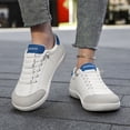 thumbnail image 2 of HEWUQI Women Minimalist Barefoot Canvas Sneaker Cushion Arch Support Non Slip Casual Shoe Low Top Slip on Solid Color Walking Shoes Blue Size 5.5, 2 of 7