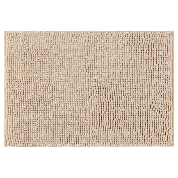 Unique Bargains Plush Fluffy Non-Slip Extra Thick Microfiber Quick Dry Bathroom Mat Khaki 16"x24"