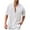 White, variant on gakvbuo Cotton Linen Henley Shirts For Men Summer Tops Baggy Casual Long Sleeve Loose Fit Summer Beach Blouse Shirt Wedding Yoga Shirt Hawaii Hippie Button Down T-Shirt For Men