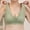 Green, variant on Women's polyester-cotton blend White nylon underwear Thin Breathable Underwear For Women With Small Chest And Flat Chest Showing Big Gathered Outward Expansion Anti Drooping No Bra