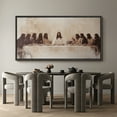 thumbnail image 6 of Large Framed Canvas Print The Last Supper Wall Art Decorative Ready to Hang Painting for Living room Bedroom - 60"x30" Black Frame, 6 of 9