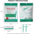 thumbnail image 6 of Mint Dental Floss Picks,Tooth Picks Flossers for Adults，600 Count with a Portable Travel Cases Floss, 6 of 8