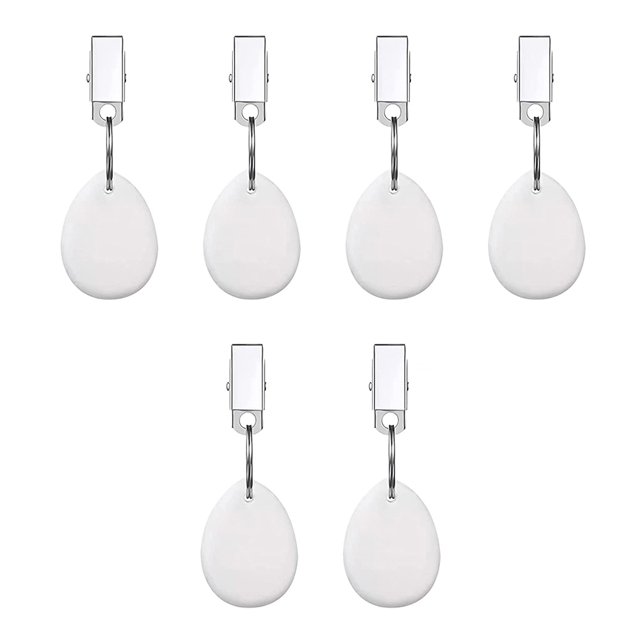 Yuarrent Clip de pesas para mantel de 6 piezas, Clips para mantel de alta resistencia, abrazadera con hebilla, accesorio para fiesta de Picnic, hogar, Mostrada Oval Yuarrent HA069389-02B