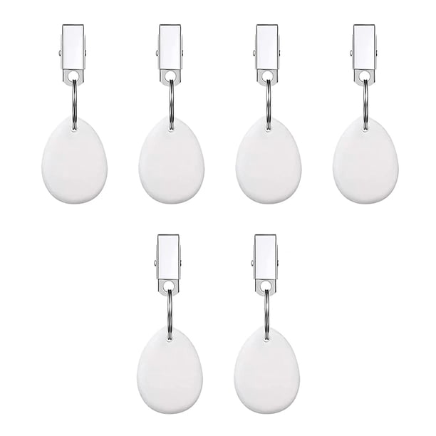 Ounissouiy Clip de pesas para mantel de 6 piezas, Clips antideslizantes para mantel, abrazadera de hebilla, accesorio de Picnic para comedor, cocina, Mostrada Oval Ounissouiy HA069389-02B