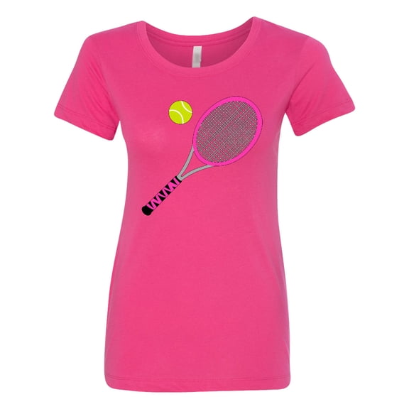 Inktastic Pink Tennis Racket and Ball Women's T-Shirt
