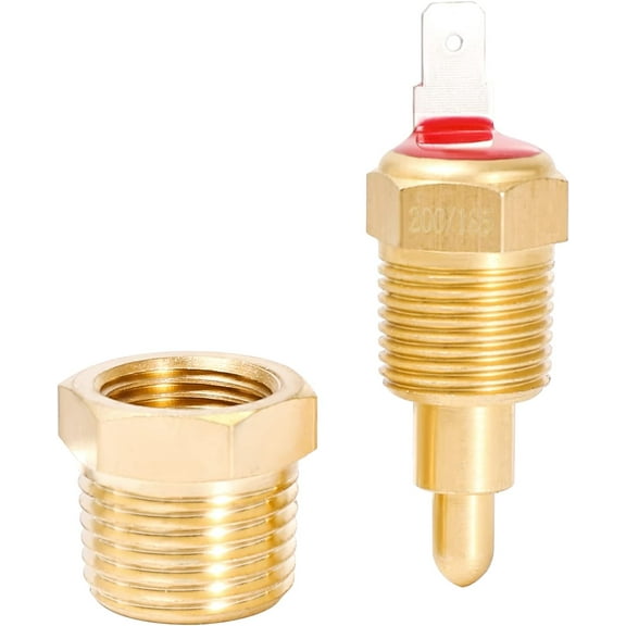 Fan Temperature Switch 200 to 185 Degree Electric Engine Cooling Fan Thermostat Temp Sensor Switch with 3/8" Pipe Thread for 10" 12" 14" 16" Fan