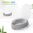 OasisSpace Toilet Seat Risers with Lid and Lock Padded Toilet Seat Adults, Raised Toilet Seat