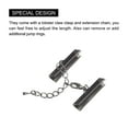 thumbnail image 4 of 20Sets Ribbon Crimp Clamp Ends with Lobster Claw Clasps & Chain 30mm Metallic Black, 4 of 6