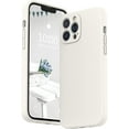 thumbnail image 1 of Funda de silicona compatible con iPhone 13 Pro Max Case (6.7" 2021) con protección de cámara, funda de silicona líquida para teléfono con forro de microfibra (negro)Blanco Xemadio CZDZ-HY216-2, 1 of 7