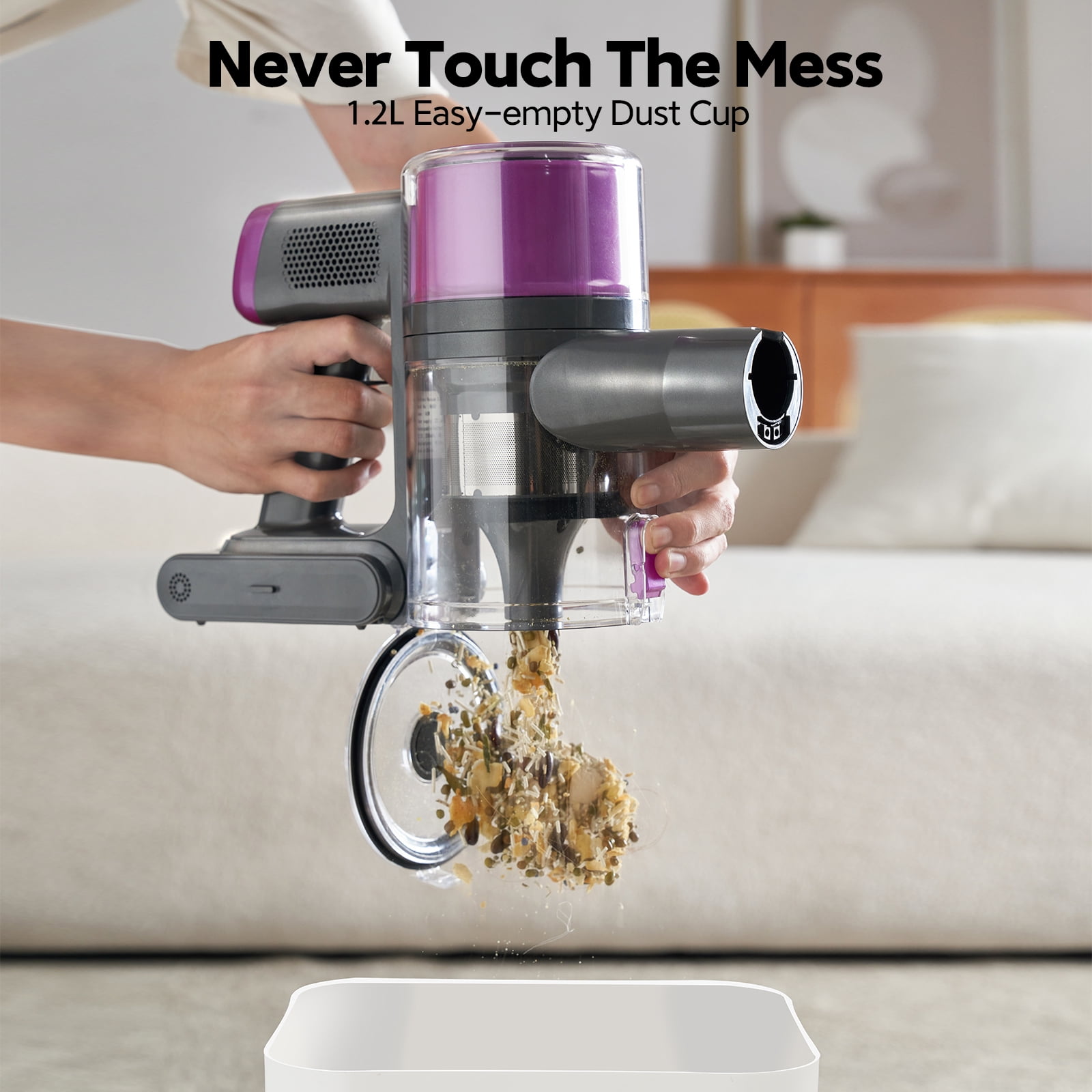 Mixfun Cordless Stick Vacuum Cleaner Lightweight for Pet Hair Led Display Screen M600