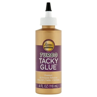 Aleene's Turbo Tacky White Glue 4 fl oz, Dries Fast, Premium All-Purpose Adhesive, Dries Clear