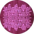 thumbnail image 1 of Ahgly Company Indoor Round Oriental Purple Industrial Area Rugs, 7' Round, 1 of 4