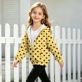 thumbnail image 5 of Zip Up Hoodie for Girls Polka Dot Print Long Sleeve Sweatshirt Hooded Jacket Front Pockets Trendy Fall Winter Casual Loose Fit Top, 5 of 6